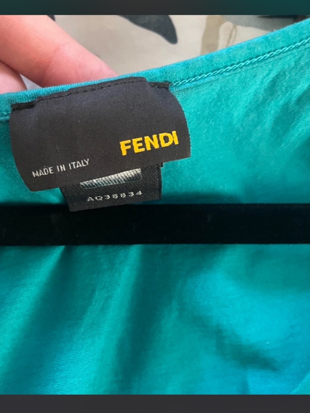 Fendi teal babydoll top - Picture 6 of 7